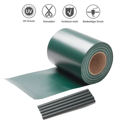 Zdjęcie produktu dla Jiubiaz 4x 70m folia prywatności Gartenfreude Film PVC Folia ogrodzeniowa Paski prywatności , Zielony