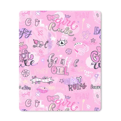 Produktbild von MuchoWow® Mauspad Mousepad Mädchen - Teenager - Rosa - Zitate - Muster 19x23 cm - Mousepads - Maus Mat - Pad - Mausunterlage - Mauspads - Spielen