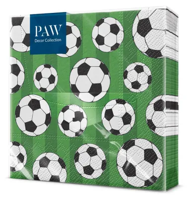 Produktbild von PAW Papierservietten 33 x 33 cm, 20 Stück - Fußball