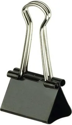 Produktbild von Foldback-Klammern, Schwarz, 19 mm, Schachtel à 12 Stück