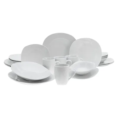 Obrázok produktu pre CreaTable, 11645, Square Weiss, kombinovaná sada 20 dielov, porcelán