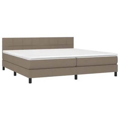 Produktbild von vidaXL Boxspringbett mit Matratze Taupe 200x200 cm Stoff