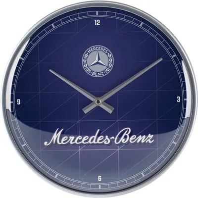 Produktbild von Nostalgic-Art - Wanduhr - Mercedes-Benz - Silver & Blue