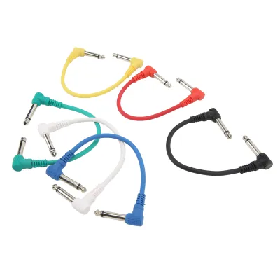Zdjęcie produktu dla Kabel do efektów gitarowych, kabel do efektów, kabel do pedałów gitarowych, kabel do pedałów, kable krosowe do instrumentów, kable krosowe pod kątem prostym