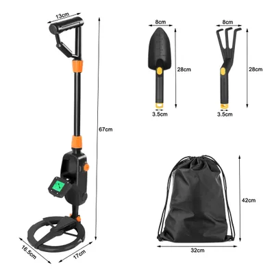 Produktbild von YUENFONG Metalldetektor Kinder Kinderdetektor,mit LCD-Anzeige & Präzisionsfunktion, inkl. Batterie, Tragtasche, Schaufel, für Kinder zur Schatzsuche
