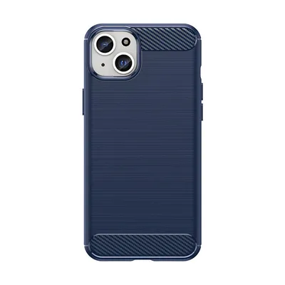 Produktbild von Carbon Shield TPU Hülle für iPhone 15 Plus - Dunkelblau KP27707