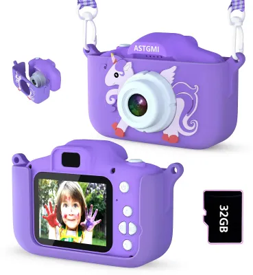 Obrázek produktu pro Digitální fotoaparát ASTGMI pro děti, 2,0 palce, mini kamera, s možností dobíjení, vhodná pro děti