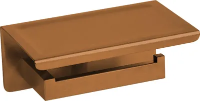Image de Balneo | Distributeur de papier toilette avec tablette cuivre acier inoxydable| Distributeur de rouleaux de papier QARX Inoxydable | Distributeur de papier WC en métal
