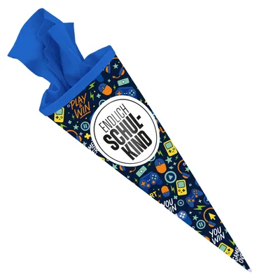 Produktbild von ITENGA Schultüte 70cm rund - Play & Win - Endlich Schulkind