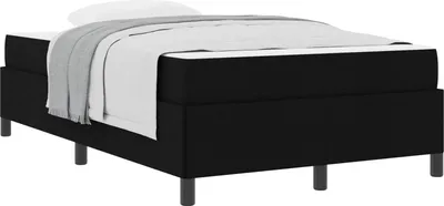 Immagine prodotto di Letto a molle Nero 120 x 200 cm Tessuto
