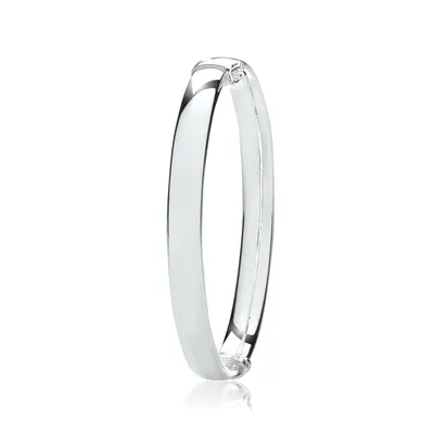 Produktbild von Klassischer 925 Sterling Silber Damen - Klappbar Armreif - 7mm, 13 Gramm; TRS32865
