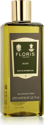 Productafbeelding van Floris Elite, douchegel, 250 ml, voor volwassenen, voor het lichaam, reinigend, hydraterend, verzachtend, met de geuren: bergamot, cederhout (blad), grapefruit, jeneverbes, citroen, petitgrain