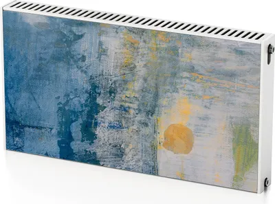 Produktbild von Gemalte Abstraktion – Magnetische Heizkörperabdeckung – 110x60 cm – Magnet Heizkörperabdeckung – 3D Würfel – Heizkörperverkleidung – Magnetische Wandverkleidung – Wetterfest