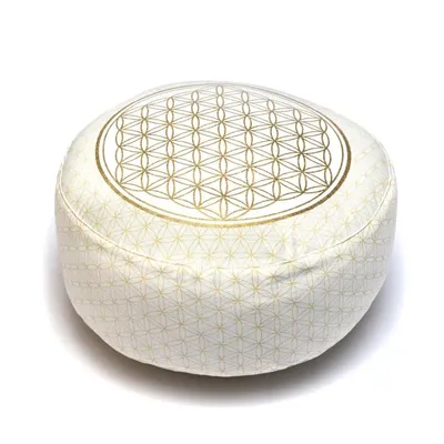 Produktbild von Meditationskissen Blume des Lebens Baumwolle BIO (OCS) -- 33x17 cm, ±2300 g