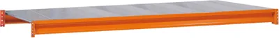 Produktbild von Zusatzebene mit Stahlpaneelen für Schulte Weitspannregal W 100 | BxT 214x60cm | Fachlast 950kg | Orange/Verzinkt