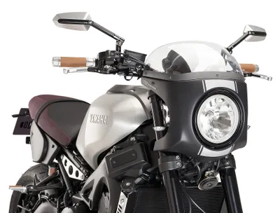 Imagen del producto de Deflector Puig Retro, semidescubridor, con homologación europea (ABE) para Yamaha XSR900, modelos de 2016 a 2021