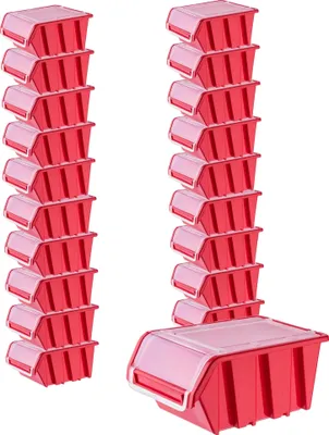 Obrázek produktu pro Úložný box, odolný plast, modulární design, červený