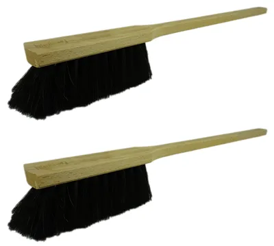 Zdjęcie produktu dla Novaliv, 2 sztuki, szczotka ręczna z długą rączką, długość 60 cm, włosie końskie, szczotka do samochodu, szczotka do śniegu, miotła, szczotka do mycia