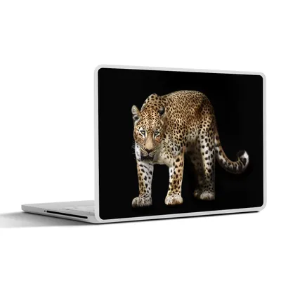 Produktbild von MuchoWow® Laptop Aufkleber Sticker Cover Leopard - Wild - Schwarz 40x30 cm - Laptop Dekoration - Selbstklebend
