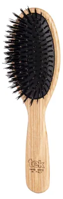 Immagine prodotto di TEK | Spazzola ovale per capelli in legno con setole ecologiche in frassino naturale