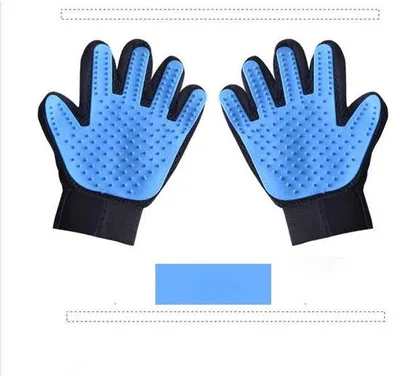 Produktbild von Katzenvorzugshandschuhe mit 180 Nadeln, blau, für Haarentfernung und Massage