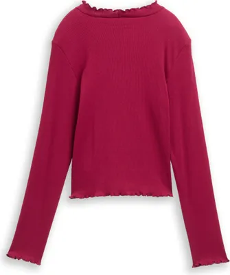 Produktbild von Cropped Langarmshirt mit Rippstruktur
