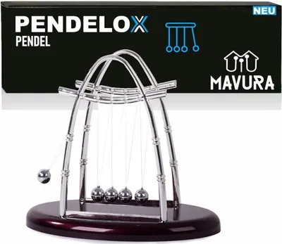 Produktbild von PENDELOX Newton Kugelstoßpendel Pendel Newton Wiege Kugelspiel hohe Qualität