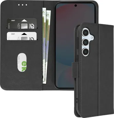 Produktbild von Avizar, Kunstlederetui mit Standfunktion Samsung Galaxy S24 FE, Schwarz
