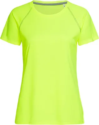 Produktbild von Stedman ST8130 | Damen Active Team Raglan, 100% ACTIVE-DRY° Polyester - Farbe: Cyber Yellow - Größe: M