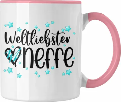 Produktbild von Trendation - Neffe Tasse Geschenk von Tante Onkel Kaffeetasse Geschenkidee Weltliebster Neffe (Rosa)