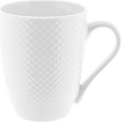 Imagen del producto de Juego de 4 tazas de café de 350 ml, fabricadas en porcelana de alta calidad, color blanco