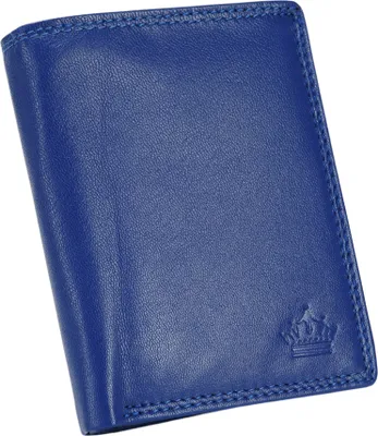 Produktbild von Geldbörse Herren Portemonnaie Echt Leder Börse Hochformat Geldbeutel Blau RFID-Schutz MANZA®
