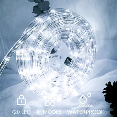 Obrázok produktu pre Clanmacy 30m LED lanové svetlo vonkajšie lanové svetlo so 720 LED diódami s 8 režimami vodotesné lanové svetlo vonkajšie na Deň vďakyvzdania, Vianoce, vianočný stromček, záhrada, terasa, balkón