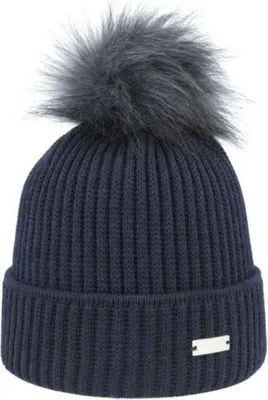 Produktbild von Eisglut Damenmütze Shellyl Merino mit Bommel, Farbe:Weiß