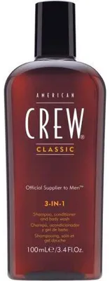 Produktbild von American Crew Classic 3in1 Shampoo, Spü lung und Kö rperreinigung 100ml