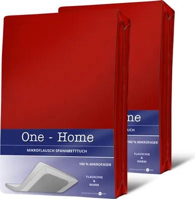 Two red packaged bedding products are shown against a white background.