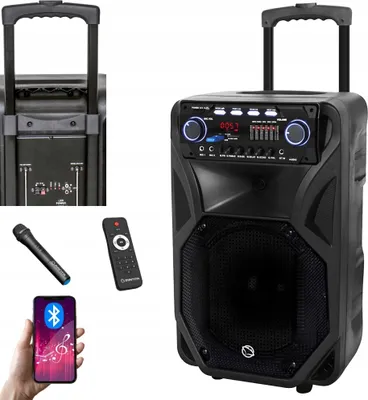 Zdjęcie produktu dla Głośnik Bluetooth Karaoke Przenośny Manta Fonos Bass Tws + Mikrofon