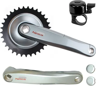 Produktbild von Shimano Kurbelgarnitur Nexus FC-C6000 33 Zähne Silber inkl. Fahrradklingel