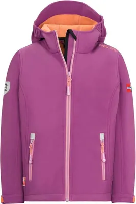 Produktbild von Trollkids Mädchen Trollfjord Softshelljacke mallow pink/papaya 122