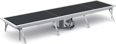 Produktbild von CHEFGASTRO Edelstahl Bodenablauf HORMIGA 300 | HxBxT 20x118,1x30cm | Rechtwinklig Ablaufrinne Bodenrinne Bodenabfluss Drainage Gulli