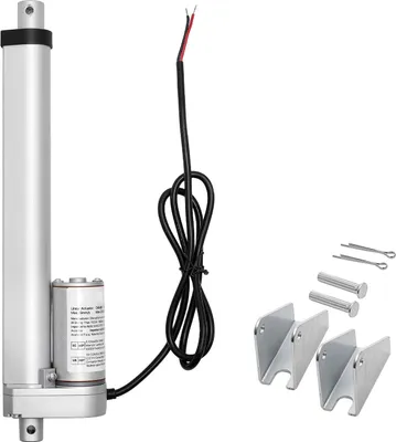 Immagine prodotto di SucceBuy Attuatore lineare da 12 V, motore lineare da 203,2 mm con velocità di 15 mm/s, forza di 1000 N, attuatori lineari con protezione IP54 e staffa di montaggio per tavoli regolabili in altezza, sedie reclinabili e apri finestre