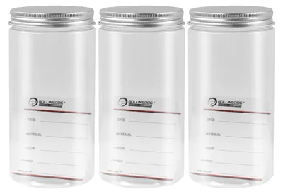Farbaufbewahrungsbehälter, 3 Stück, 500 ml, transparent, mit Deckel