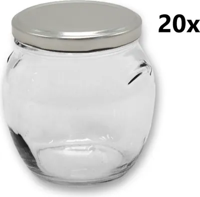 Obrázok produktu pre Varné sklo 520 ml AMFORA číre 20 ks VČETNE STRIEBORNÝCH LIPOV, počet kusov v balení: 20