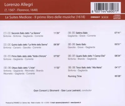 Produktbild von Gran Consort Li Stromenti/Lastraioli, G: Suites Medicee