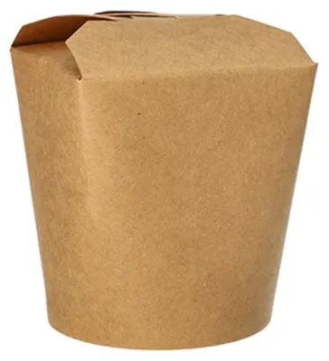 Produktbild von Snackboxen, Pappe rund 550 ml 9,7 cm x 8,6 cm x 7,4 cm braun