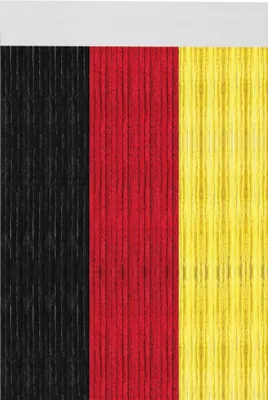 Image de Rideau en velours 90x220 bandes unies noir - rouge - jaune