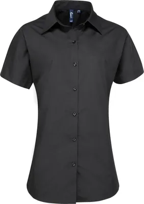 Produktbild von Premier - "Supreme" Hemd für Damen kurzärmlig PC7262 (46 DE) (Schwarz)