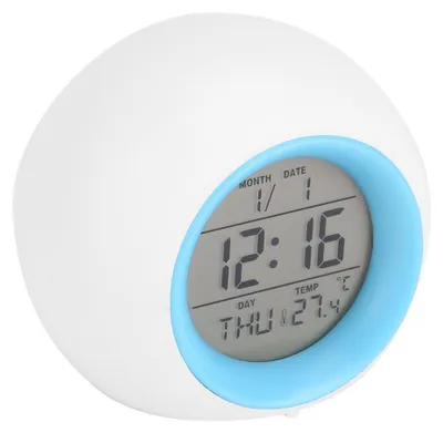 LED-Wecker mit 7 Farben, Thermometer, Timer, Schlummerfunktion