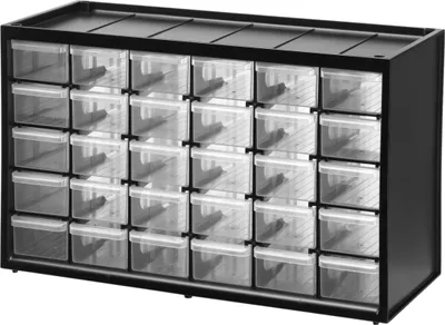 Productafbeelding van STANLEY opbergdoos voor kleine onderdelen, met 30 compartimenten, 36,5 x 15,5 x 22,5 cm. Artikelnummer: 1-93-980