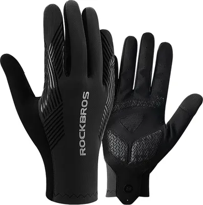 Produktbild von Rockbros Vollfinger-Fahrradhandschuhe XL Schwarz